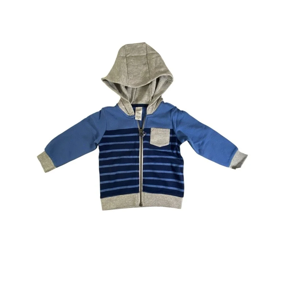 Carter’s Baby Boy 3 Pc Outfit Set 18M Hoodie Jacket Pants Bodysuit NWT